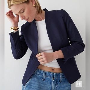 J.Crew Black Going-Out Blazer In Stretch Twill  Size 6